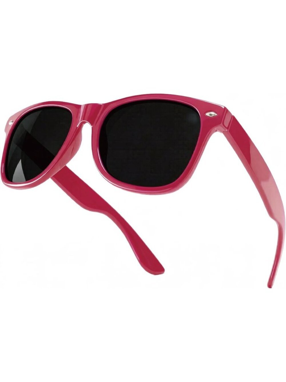 Women's Red Trendy Rectangle Sun Glasses Classic Designer Shade UV Protection